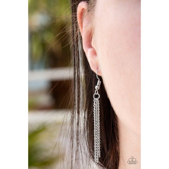 The Royal Coronation - White Necklace Earring Set - Picture 3 of 3